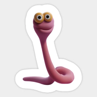 Mr Worm Sticker